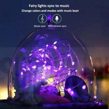 Bluetooth-App Kontrolli String Tuled USB LED Light String Lamp on Veekindel Väljas Haldjas Tuled Christmas Tree Teenetemärgi
