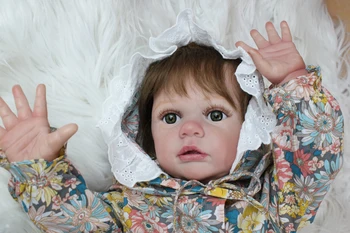 60 CM, 3D-Naha Värvi Silikoonist Uuestisündinud Väikelapse Beebi Mannekeeni Tüdruk Lapiga Keha Mänguasi Realistlik Meeldib Tõeline Printsess Elus Bebe Kleit Üles