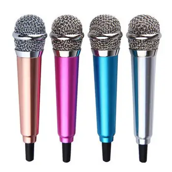 3.5 mm Mini Kondensaator Mikrofon Telefoni Karaoke Mic koos Seista iPhone ja Android K laulu live arvuti mikrofon
