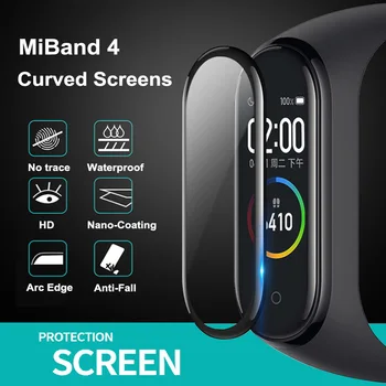 1/2/3/5tk 3D Kaitsev Klaas Xiaomi Mi Band 4 5 6 Screen Protector for Miband 5 4 Cover Smart Watchband 4 band5 Pehme Kile