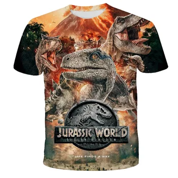 Poiste T-Särk Moe Vaba aja veetmise 3D-Printimine Jurassic Park Dinosaur T-Särk Noorte Hip-Hop Populaarne T-Särk Suvel Kanda