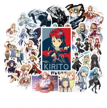 10/30/50tk Anime Mõõk Art Online Kleebised Asna Kirito Anime Kleebised Laoptop Kohver Pagasi Graffiti Rula Kitarr Decal