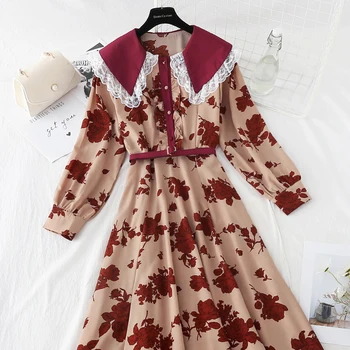 2021 Naiste Luksus Kevad Sügis Kleit Festa Kvaliteetsest Sifonki Pulmapidu Kleit Disainer Bohemian Stiil Õie Vestidos