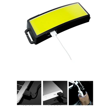 Super Ere COB LED Esilatern USB Laetav Vilkur Koos Akuga Ekraan, Kalapüügi, Jahi -, Jooksu -, Matka-Tõrvik