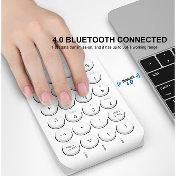2021 Uus Kaasaskantav Mini Slim Number Pad 22 Võtmed Bluetooth-USB numbriklaviatuur Klaviatuuri Sülearvuti Asukoht