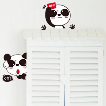 Enimmüüdud Loominguline Armas Panda Lüliti Dekoratiivsed Seina Kleebised Kunst Seinamaaling Baby Laste Tuba Kleebised Plakat Teenetemärgi
