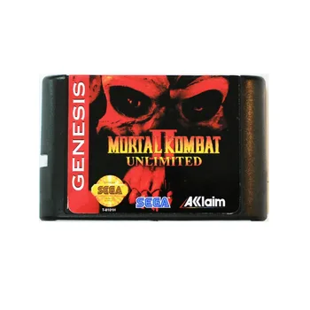 Mortal Kombat 2 Unlimited 16 bit MD Mäng Kaardi Jaoks Sega Mega Drive Jaoks SEGA Genesis