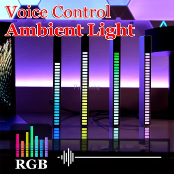 2021 Vidinaid USB-Muusika, Rütm, Valgus, Heli Kontrolli Muusika Sensor Öö Valguses Desktop RGB Loominguline Spektri LED Auto Ümbritseva Valguse