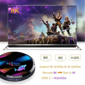 H96 MAX X3 Amlogic S905X3 Smart TV BOX 4GB 128GB 8K Android TV Android 9.0 topelt Wifi2.4G/5.0 G 1000M BT4.0 H96MAX Android TV BOX