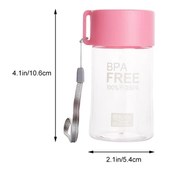 Kaasaskantav Mini Vee Pudel BPA Vaba Tilk-tõend Cup Plastikust Läbipaistev veepudel Koos Trossi Üliõpilastele Vee Pudelid 1 1