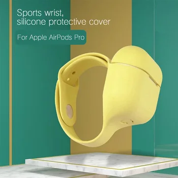 Kõrvaklappide puhul Apple AirPods pro Pehme Kella Rihm sport töötab Põrutuskindel Kate Juhul Silikoon Kõrvaklappide Puhul Airpods pro