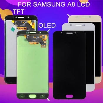Catteny Edendamine OLED A800 Lcd Samsung Galaxy A8 Ekraan Touch Panel Digitizer Assamblee A800F Ekraani Vahendid