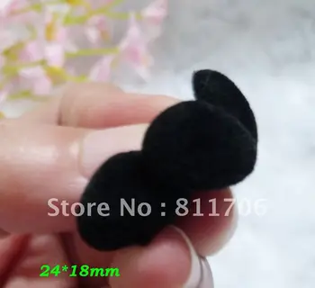 24*18mm Must Mänguasi Loomade Kolmnurk Flokeerimisega Plastikust Nina Karu Mänguasja Pesurid tasuta shipping