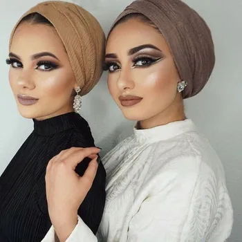 Mood Puuvillane Jersey Hijab Sall Pikk Moslemite Ramadaani Salli Plain Pehme Turban Lips Peas Wrapid Naiste Aafrika Peapael