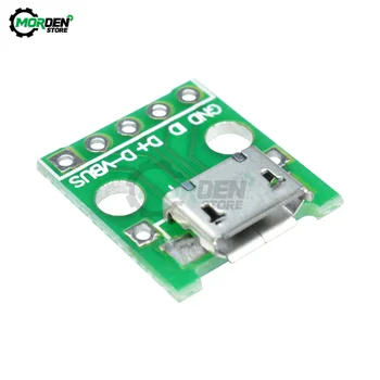 5tk Mini Micro USB 2.54 mm PCB Pardal Pistik DIY Elektroonilise USB Adapter Converter