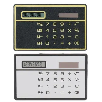 8-Kohaline Ultra Õhuke Päikeseenergia Kalkulaator, millel on Puutetundlik Krediitkaardi Disain Portable Mini Kalkulaator Business School
