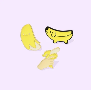 Armas Banaan Emailiga Pin-Kollane Populaarne Sõle Kotti Riideid Rinnamikrofon Pin Sasha Ära Pääsme Cartoon Ehted Kingitus Poistele ja Tüdrukutele