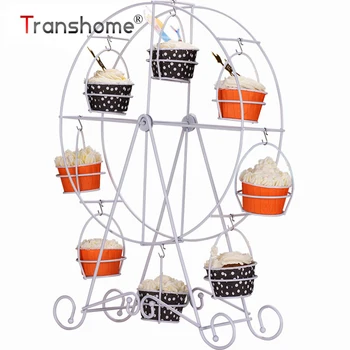 Transhome Cupcake Seista Metallist Ferris Wheel 8 Tassi Kook vitriin jõulud Pulmi, Sünnipäeva Hammas Kodu Navidad 2019