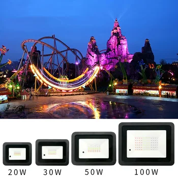 2021 Viimane RGB LED Üleujutuste Valguses 20W 30W 50W 100W Väljas RGB Tulvaprožektor Tähelepanu keskpunktis IP68 LED Seina Pesumasin Valgus Koos puldiga
