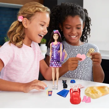Algne Barbie Nukud Pime Kast Üllatus Värv Paljastavad Tüdrukud Nukk Muuta Vee Lemmikloomad Nukk Tarvikute Komplekt Mänguasjad Lastele GPD54