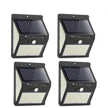 100 LEDSolar Kerge Väljas Päikese Lamp, millel on Liikumisandur, Päikese seina lamp Valgust Veekindel Päikesevalguse Powered Aia Kaunistamiseks