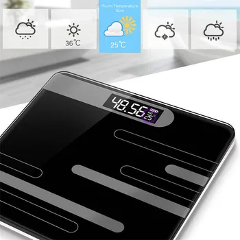 2021 Täpsusega Uue Kehakaalu, Rasva Skaala Klaas Digitaalne Elektrooniline Smart LED-Ekraan Terve Näitab Elektrooniline Kaal Temperatuur