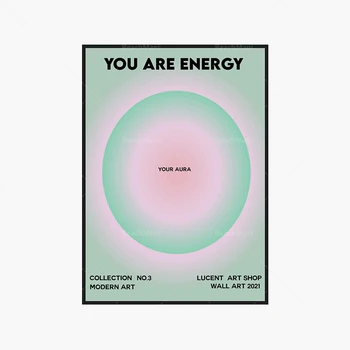 Teil on Energia - Oma Aura Plakat, ma Printable ma Tüpograafia Quote l Pastell ma Kaasaegne Seina Art I Sõnad Minimalistlik Prindi