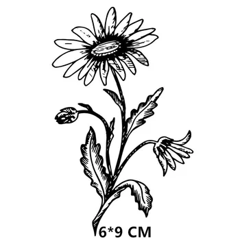 2021 Uus Chrysanthemum Selge Templid DIY Scrapbooking Käsitöö Asjade Räni Kummist Tihendid Kaardi fotoalbumi Hobi ink pad Stantsimine