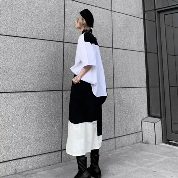 Femme Särgid Uus Mood Turn-down) Krae Segast Harajuku High Street Teismelised Korea Tops Tasku Daamid Vabaaja Särke