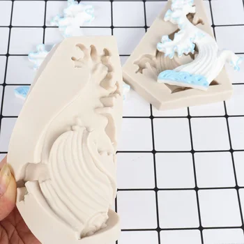 Aomily Ocean Spray Kujuline 3D Räni Fondant Šokolaadi Kook Bakeware Hallituse DIY Saia Baar Jää Plokk Seep Hallituse Küpsetamine Tööriist