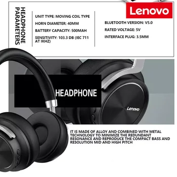 Uued Lenovo HD800 Bluetooth Peakomplekti, Traadita Kokkupandav Arvuti Kõrvaklappide Pikk Ooterežiimis Elu Müra Tühistamises Gaming Headset