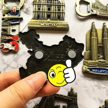 Metallist külmik kleebi avaja turismi suveniiride kodus toas teenetemärgi Pariisi Macau, Malaisia magnet-paste kogumise kingitus