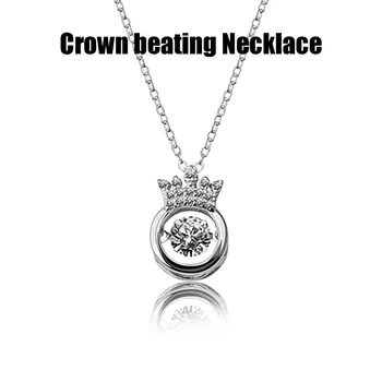Stiilne Kaelakee Naiste Jaoks ystävänpäivä Kingitus Heartbeat Crown Isiksuse Võita Kaelakee Ketramine Peen Ornament цепи на шею A