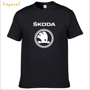Meeste Lühikesed Varrukad 3d-Printimine Skoda Logoga T-särgi Suvel Casual Meeste/naiste ja Puhta Värvi Mood Hip-Hop Harajuku Särgid