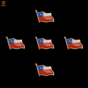 5tk 2020 Tšiili Lipu Riigi Lipu Sõle Pin-Mood Rinnamikrofon Riided / Müts Metall, Kullatud Pin Badge Ehted Tarvikud