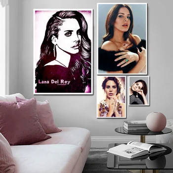 Lana Del Rey Plakat Seina Art Pilte, HD Pildid Laulja Star Lõuend Maalid elutuba Home Decor
