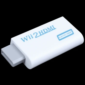 Wii HDMI Wii2HDMI Full HD FHD 1080P Konverteri Adapter 3.5 mm o Väljund Jack