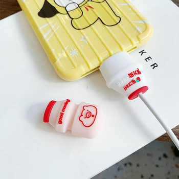 Mini Cute Cartoon Avokaado Stiilis Kaabel Protector Andmed Juhe karpi Kaabli Vedru Kate IPhone USB laadimiskaabel