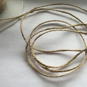 Jõulud Decor 30M* 2mm Naturaalne Džuut Nöörist String Trossi Käsitöö Pulm Kingitus Sildid Wrap Decor Ornament AA7918