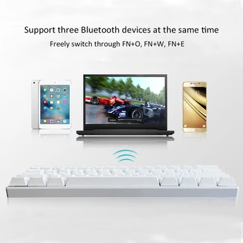 61 Klahvi Wireless/USB Royal Kludge RK61 Bluetooth Traadiga Taustavalgustusega Mehaaniline Klaviatuur Mini Kaasaskantav Dual-Mode RK Telje/Cherry Suund