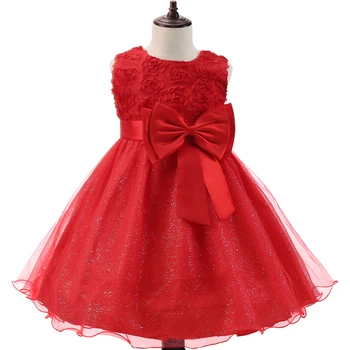 Lille Tüdrukute Pulm Kleit Jõulud Pärlid Printsess Kleit Lapsed Halloween Cosplay Pool Tulemuslikkuse Roos Punane Kleit 2-10 Aastat