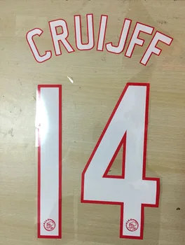 Pu Materjalist Kohandada Cruyff Nameset Cruijff #14 Trükkimine Nameset Jalgpall Plaaster Soojusülekande Jalgpalli Embleem