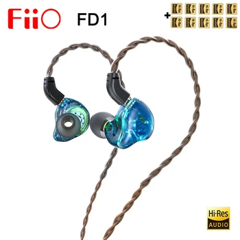 Fiio FD1 Tugev Bass Berüllium-Kroomitud Dünaamiline Draiver In-Ear Kõrvaklapid tervikliku keskkonnajuhtimise koos 2Pin 0.78 mm Pistikud Eemaldatav Kaabel