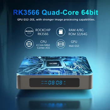 Uusim Smart X96 X6 Android 11 Tv Box RK3566 8GB RAM, 64GB 128GB ROM 1000M LAN 2.4 G 5G WIFI BT4.2 8K HD digiboksiga Tv Vastuvõtjad