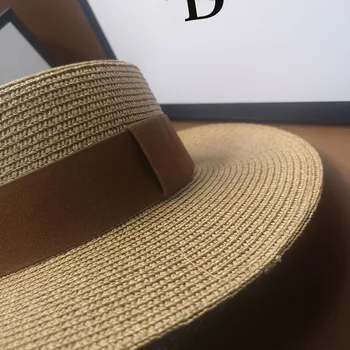 HT263 Hulgimüük Naiste Ja Meeste Panama Raffia Päike Mütsid Pehme Straw Hat Visor Mood Jazz Beach Mütsid Kirja Kauboi Müts