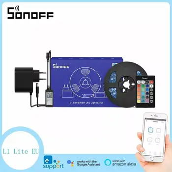 SONOFF L1 Lite Smart Wifi LED Riba 5M Juhitava EU/ US, WiFi, Paindlik Riba RGB Tuled APP Kaugjuhtimispuldi Tööd Alexa
