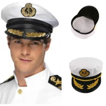 Täiskasvanud Jaht Sõjaväe Mütsid Paadi Kapten Laeva Madrus Kapten Kostüüm ja Müts on reguleeritav ühise Põllumajanduspoliitika Navy Marine Admiral Meeste Naiste