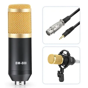 Karaoke Mikrofon Studio bm800 Kondensaator Mikrofon Komplektis Heli Kaart Voice Changer Phantom Power Komplektid Arvuti