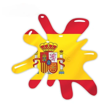 Hot Müüa Hüpata Aeg Uus 3D Disain Hispaania hispaania Lipu Motiivi Välise Vinüül Auto Kleebis Auto Akna 13x13cm