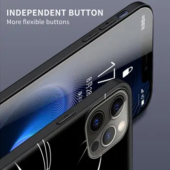 Lihtne Armas Kass Telefoni Case For iPhone 7 8 11 12 Pro Max 12Mini X XS XR Max SE 2020 Pluss Pehmest Silikoonist Must Coque